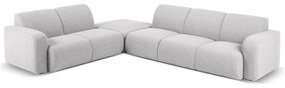 Divano angolare grigio chiaro in tessuto bouclé (angolo sinistro) Molino - Micadoni Home