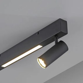 Schöner Wohnen 11793-18 - Faretto LED DANTE 2xGU10/10W+LED/7,2W nero
