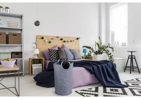 WENKO 3440803100 - Cesto per il bucato JUMBO 38x72 cm antracite/argento/nero