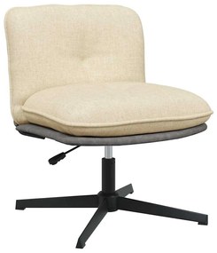 Sedia Da Ufficio Girevole Crema İn Tessuto /