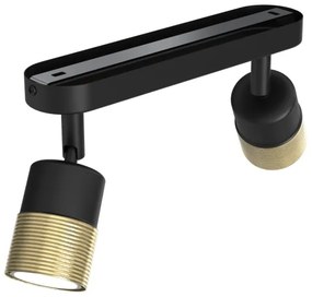 Luce Spot MIZU 2xGU10/8W/230V nero/ottone