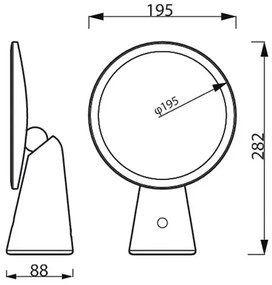 Philips - Specchio cosmetico dimmerabile con retroilluminazione LED MIRROR LED/4,5W/5V