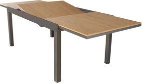 VIDUUS - set tavolo in alluminio e polywood cm 160/240 x 95 x 75 h con 4 poltrone Viduus