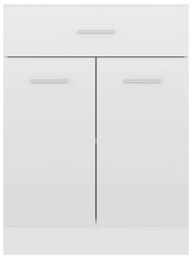 Armadio con Cassetto Bianco Lucido 60x46x81,5 cm in Truciolato