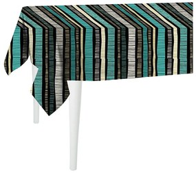 Tovaglia nera Jungle Stripes, 300 x 140 cm Honey - Mike &amp; Co. NEW YORK