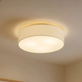 Plafoniera soffitto Sebatin Lindby, dimmerabile, Crema / Ambra, Camera da letto, Tessuto / Stoffa / Seta, Moderno, Plafoniera