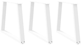 Gambe Per Tavolo Pranzo A V 3 Pz Bianco 70x(72-73,3)cm Acciaio /