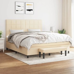 Giroletto A Molle Con Materasso Crema 160x200 Cm İn Tessuto /