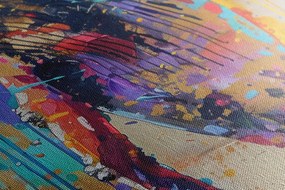 Quadro su tela – Balena con imitazione di pittura