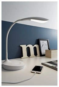 Lampada da tavolo bianca con porta USB Swan - Markslöjd