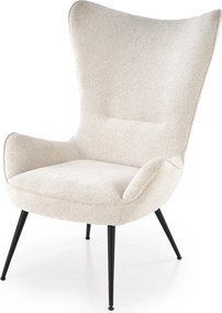 Poltrona Jukon in tessuto Raven crema