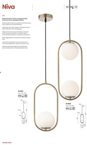 Redo 01-2623 - Lampadario a sospensione con filo NIVA 1xE14/28W/230V