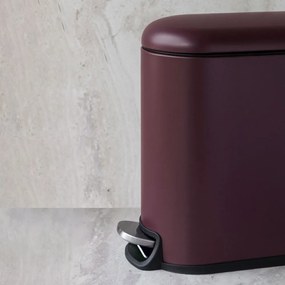 Cestino per la spazzatura viola scuro in metallo con pedale 5 l Mini Walther – Mette Ditmer Denmark