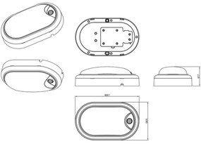 Philips - Applique LED con sensore PROJECTLINE LED/15W/230V IP54