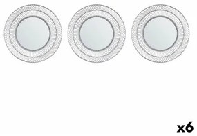 Set di Specchi Rotondo Argentato polipropilene 78 x 26 x 2,5 cm (6 Unità)