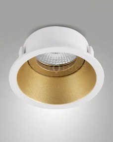 Toodle faretto attacco gu10 tondo oro orientabile d.9,3cm