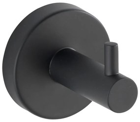 Gancio a parete in acciaio inox nero opaco Bosio - Wenko