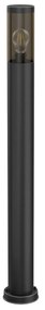 Paletto da Giardino Nero 100cm DarkLight Acciaio INOX base E27 Colore Nero