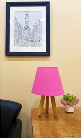 Lampada da tavolo  WOOD 1xE27/60W/230V rosa