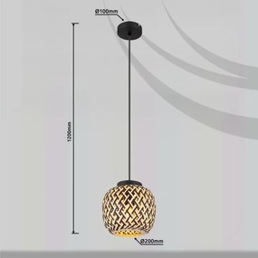 Globo 15766H - Lampadario a sospensione con filo COLLY 1xE27/15W/230V diametro 20 cm