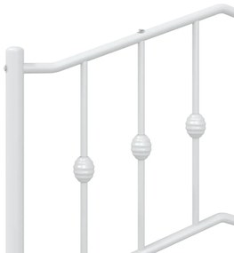 Testiera in metallo bianco 80 cm