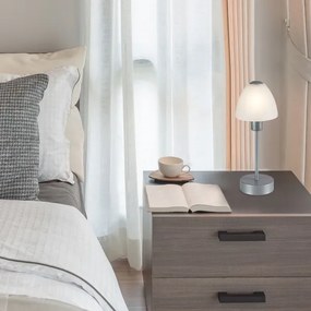 Rabalux 2295 - Lampada da tavolo dimmerabile LYDIA 1xE14/40W/230V cromo opaco