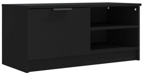 Mobili Porta TV 2 pz Neri 80x35x36,5 cm in Legno Multistrato