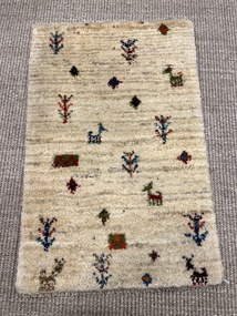 Gabbeh Tappeto persiano 60x40 Beige (Iran) Annodato A Mano