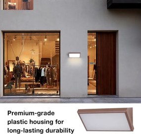 Brilagi - LED RGBW Applique da esterno TRIANGLE 1xE27/15W/230V marrone IP65