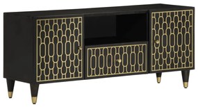 Mobile Porta Tv 105x33x46cm İn Legno Massello Di Mango /