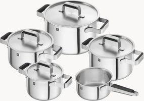 Batteria di pentole in acciaio inossidabile Pure, set da 5