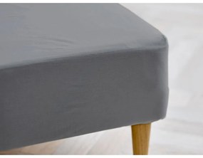 Lenzuolo elasticizzato grigio in cotone biologico 180x200 cm Calm - Södahl