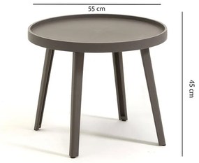 Salotto da giardino QUEEN NEW GARDEN in n/a antracite per 2 persone