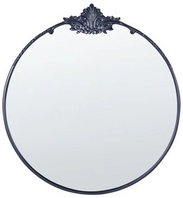 Specchio da parete metallo nero ⌀ 67 cm SOMMANT Beliani