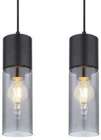 Globo 21000-4HB - Lampadario a sospensione con filo ANNIKA 4xE27/25W/230V nero