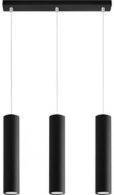 Lampadario a sospensione con filo KARADON 3xGU10/30W/230V nero