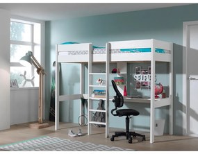 Letto bianco rialzato per bambini 90x200 cm Pino - Vipack