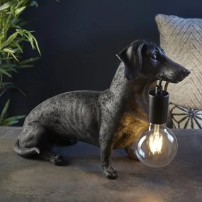 Endon 101188 - Lampada da tavolo DACHSHUND 1xE27/10W/230V nero