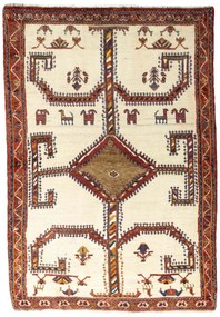Gabbeh Tappeto 130 x 190 Beige (Iran) Annodato A Mano