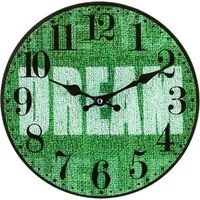 Orologio da parete 30 cm verde scritta Dream