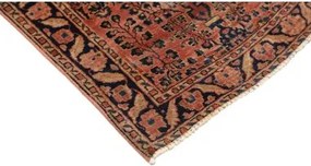 Antik Stilizzato Rosso Ruggine Blu Scuro Corsia 75x195 Cm