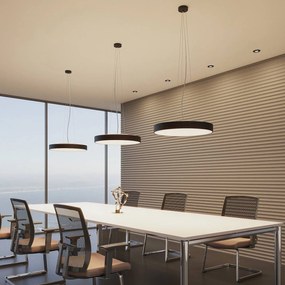 Lampada LED a sospensione Vanida, nero, Ø 60 cm, su/giù Vanida Arcchio, dimmerabile, Nero, Cucina, Alluminio, Moderno