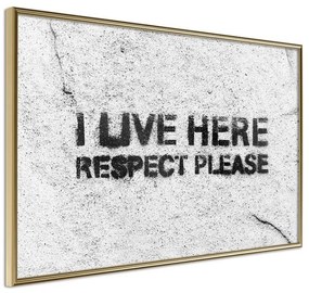 Poster  Respect  Cornice Quadri Cornice d'oro, Larghezza x Altezza Home decor 30x20