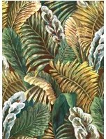 Essentials by Arte International Carta da parati Verdure - Green/ Gold