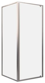 Porta doccia L 79 x H 200 cm in vetro profilo argento