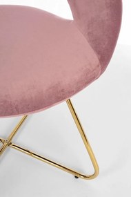 Set di 2 poltroncine VANITY ORO velluto rosa