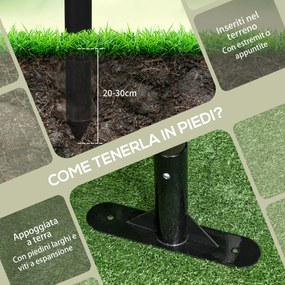 Recinzione Divisorio da Giardino 93x22x150 cm Modulabile Autoportante in Acciaio Marrone...