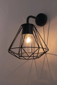 Applique moderno da esterno Mandala nero IP44 E27 INTEC