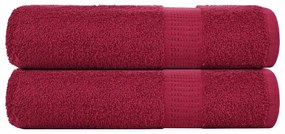 Asciugamani 2 Pz Bordò 50x100 Cm 360 G/m² 100% Cotone /