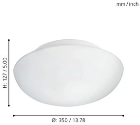 Eglo 83404 - Plafoniera ELLA 2xE27/60W/230V